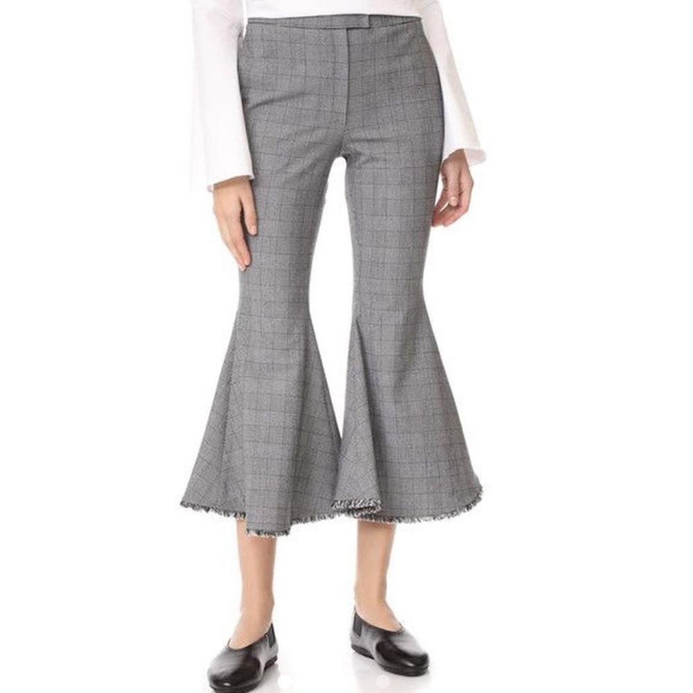 Cropped Bell Bottom Dress Pants